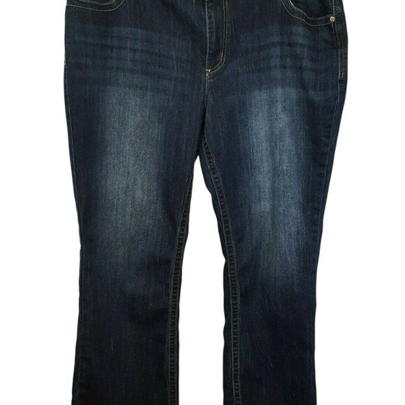 Maurices Jeans 20W Reg Boot Cut Dark Wash Stretch Denim - Picture 2 of 14